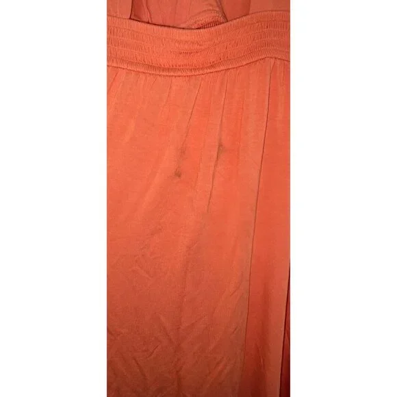 Kenneth Cole Reaction Orange Sleeveless Ruffled V-Neck Womens Dress - Picture 5 of 5
